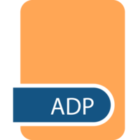 Adp File Format Icon With Contour png