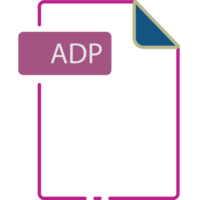 Adp File Format Minimal Icon Outline png