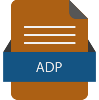 Adp File Icon With Color And Rounded Corners And Folded Doc png