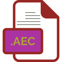 Aec File Extension Icon Color Fill Rounded Corners Inside Transparent png