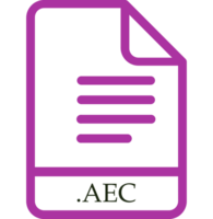 Aec File Minimal Icon With Symbol png
