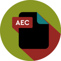 Aec File Format Icon Rounded Shapes With Circle Outside png