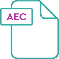 Aec File Format Icon Rounded Shapes Outline png
