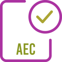Aec File Icon With Checked Mark png