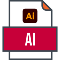Ai File Icon Fill And Outline Crisp Corners png