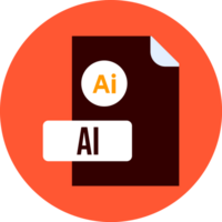 A file icon with the word ai in it png