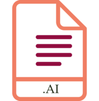 Ai File Minimal Icon With Symbol png