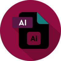 Ai File Format Icon Rounded Shapes With Circle Outside png