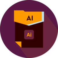 Ai File Format Minimal Icon With Circular Shape png