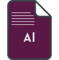 Ai File Icon Fill And Outline Rounded Corners png