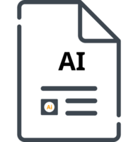 Ai File Icon Minimal Outline With Symbols png