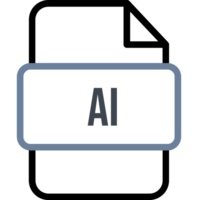 Ai File Icon With Bold Outline png