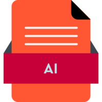 Ai File Icon With Outrageous Orange Color V1 png