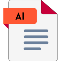 Ai File Icon With Outrageous Orange Color png