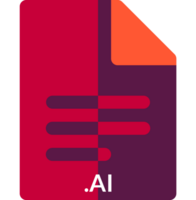 Ai Icon Outrageous Orange And Wine Berry png