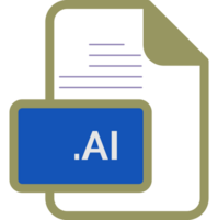 Ai File Extension Icon Color Fill Rounded Corners Inside Transparent png