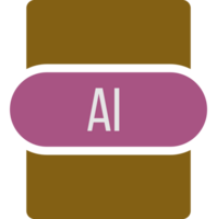 Ai File Extension Icon Rounded And Color Fill png