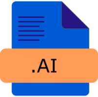 Ai File Extension Icon Insidse Fill With Lines Fill png