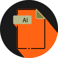 Ai File Fomat Minimal Icon With Circle Outside png