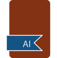 Ai File Format Icon Label Contour png