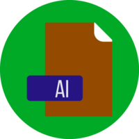 Ai File Format Icon Rounded Circle Bg png