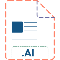 Ai File Icon Minsk Dashed Rounded Outline png
