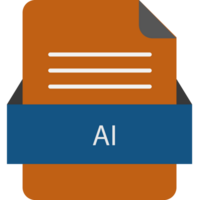 Ai File Icon With Color And Rounded Corners And Folded Doc png