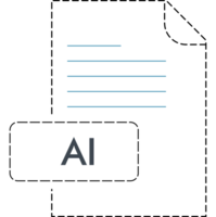 Ai File Format Icon Rounded Outline png