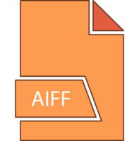 Aiff File Format Icon In Shapes 2 Colors And Side Contour png