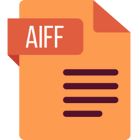 Aiff File Icon With Dark Ciolor And Folded Doc png