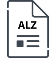 Alz File Icon Minimal Outline With Symbols png