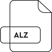 Alz File Extension Icon Purple And Yellow Outline Color png