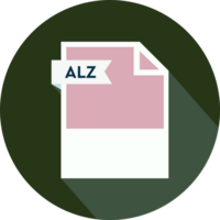 Alz File Format Icon Rose Color Circular Shape png