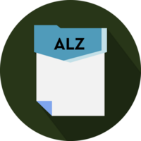 Alz File Format Minimal Icon With Circular Shape png