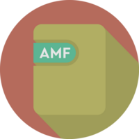 Amf File Icon Jelly Bean And Cornflower Blue Color In Circular Shape png