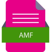 Amf File Icon With Color And Rounded Corners And Folded Doc png