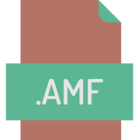 Amf File Icon Fill Crisp Corners With Doted Lines png