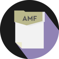 Amf File Format Minimal Icon With Circular Shape png