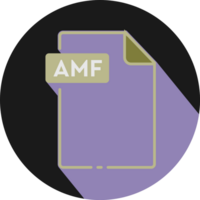 Amf File Format Minimal Icon With Circle Outside png