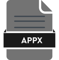 Appx File Icon Black Color And Lines png