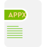 Appx File Icon Green And White Color png