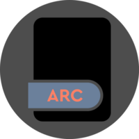 Arc File Format Icon Circular Shape png