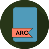 Arc File Format Icon Orange Fill Circular Shape png
