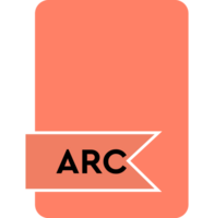 Arc File Format Icon Orange Fill png