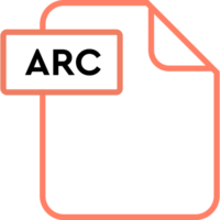 Arc File Format Icon Rounded Shapes Outline png
