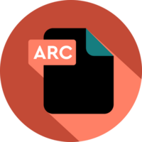 Arc File Format Icon Rounded Shapes With Circle Outside png