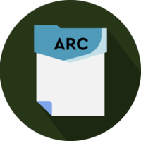 Arc File Format Minimal Icon With Circular Shape png
