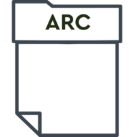 Arc File Format Minimal Icon With Thick Outline png
