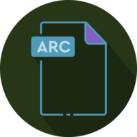 Arc File Format Minimal Icon With Circle Outside png