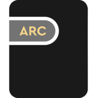 Arc File Icon Black Fill And Download Symbol png